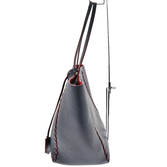 Louis Vuitton LockMe Hippo Shoulder Bag Grain Calf Leather Marine Rouge Navy - Picture 3 of 16